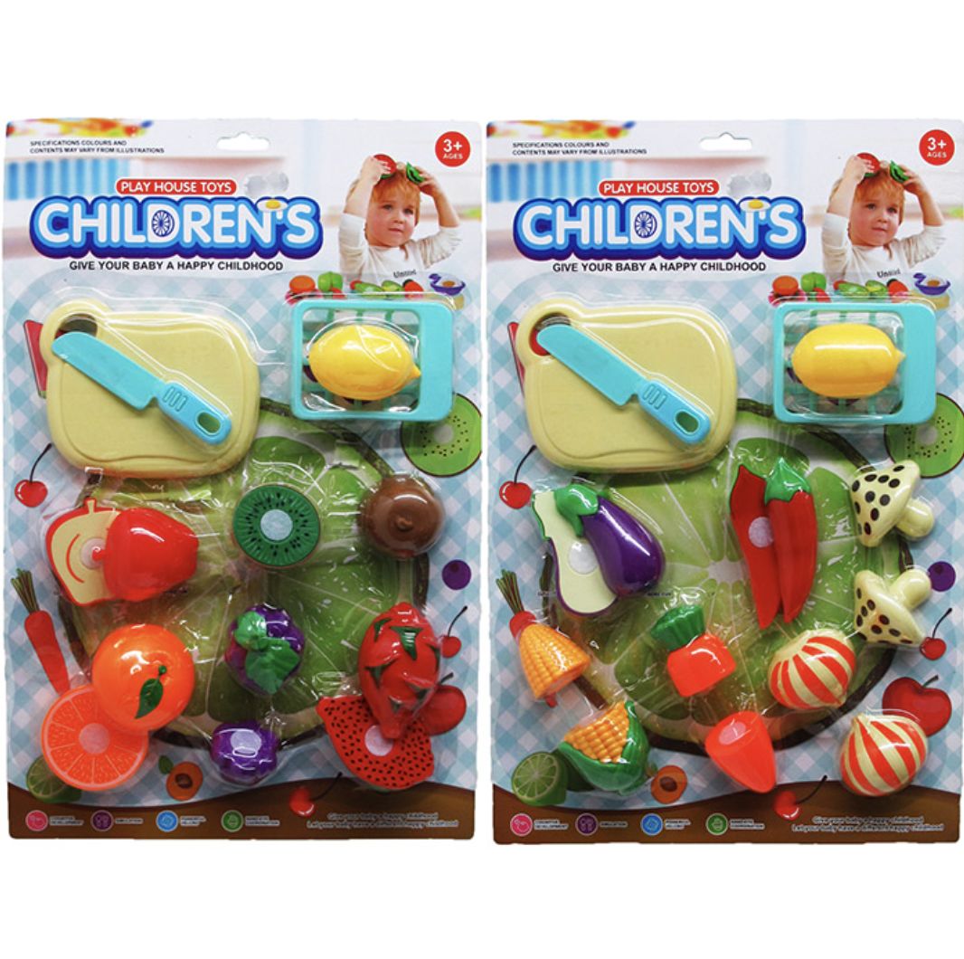 24 Sets 14-16pc Kitchen Set W/ Food Play Set, 2 Assrt Styles - Girls Toy Sets