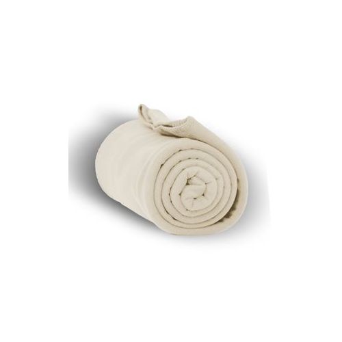 24 Wholesale Fleece Blankets/throw -Cream
