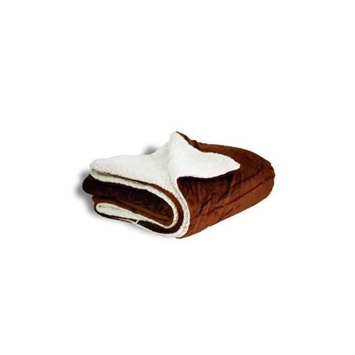 10 Pieces of Micro Mink Sherpa Blankets - Chocolate