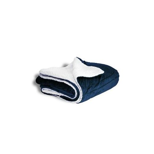 10 Pieces of Micro Mink Sherpa BlanketS- Navy