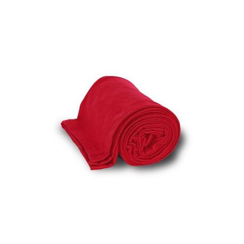24 Pieces of Jersey Fleece Throws / Blankets - Red