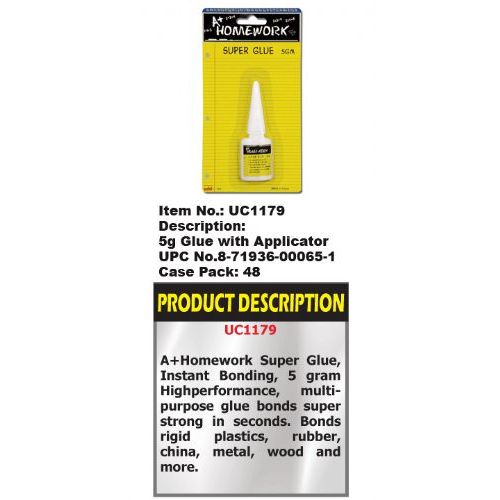 144 Wholesale Super Glue W/applicator - 5 gm