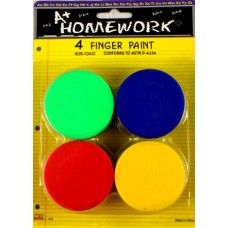 48 Pieces of Finger Paints - Assorted Colors - 4 Pack