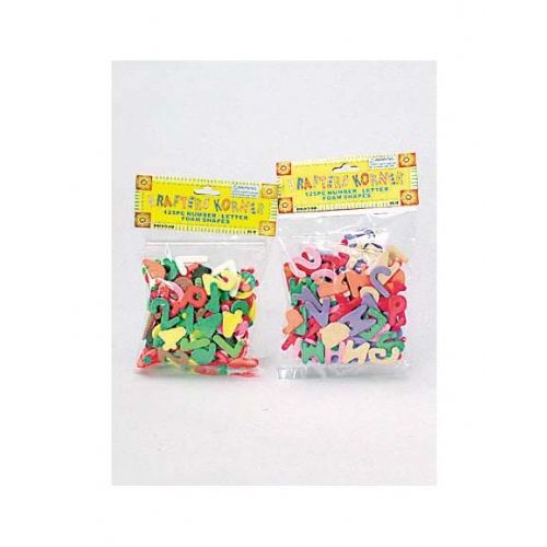 72 Pieces of Number And Letters Foam Shapes