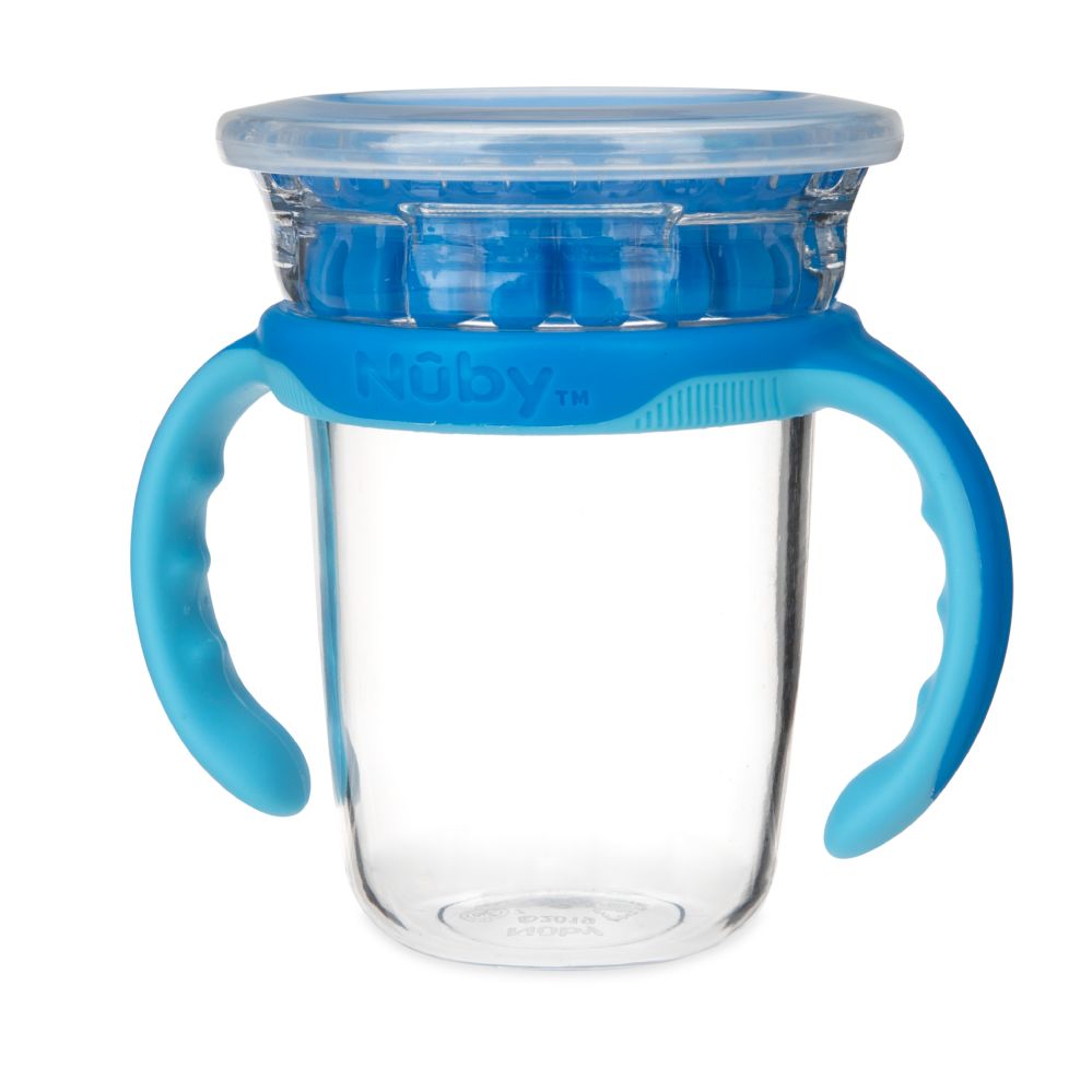 48 pieces Nuby NO-Spill Edge 360 Cup With Removable Handles. 8oz/ 240 Ml/blue - Baby Accessories