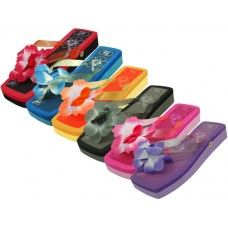 48 Pairs of Women's Square Floral Top Flip Flops