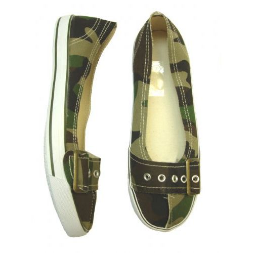24 Pairs of Ladies' Camouflage Canvas Shoe W/ Buckle