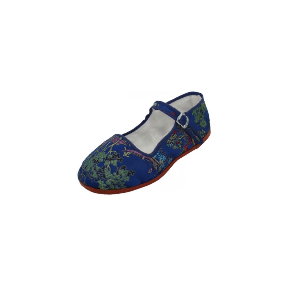 36 Pairs of Girls' Brocade Mary Janes ( Navy Color Only)