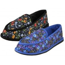 24 Pairs Women's Floral Printed Bedroom Shoe - Women's Slippers