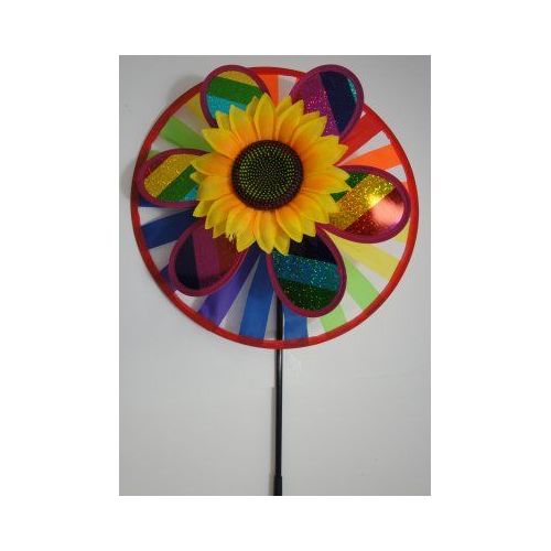 60 Pieces of 14" Round Wind SpinneR-Rainbow & Sunflower