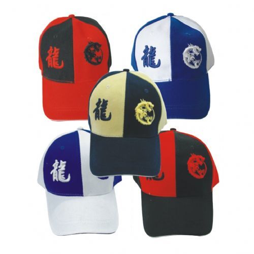 144 Pieces Dragon Baseball Cap Assorted Colors - Baseball Caps & Snap Backs