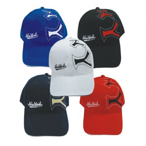 144 Pieces Ny Design Baseball Cap Assorted Colors - Baseball Caps & Snap Backs
