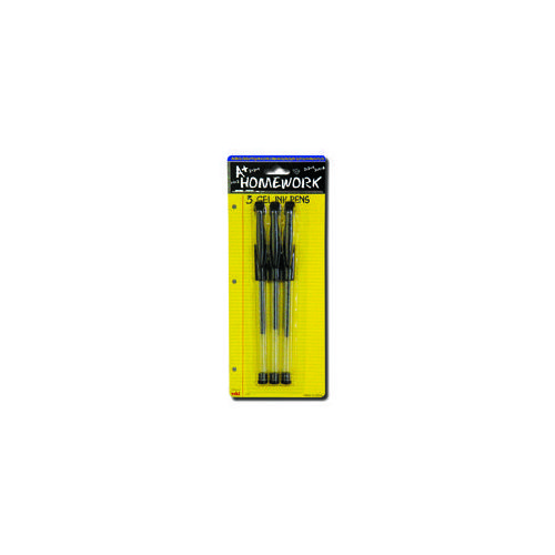 48 Pieces of Gel Pens - 3 Pk - Black - Ink