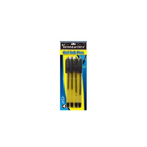 48 Wholesale Gel Pens - 4 Pk - Blue Ink