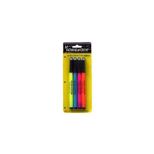 48 Pieces of Highlighter Markers - 4 Pk - Fine Point - Asst. Neon Colors