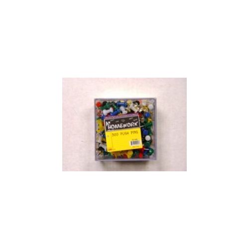48 Pieces of Push Pins - 300ct.- Asst. Cls - Plastic Boxed