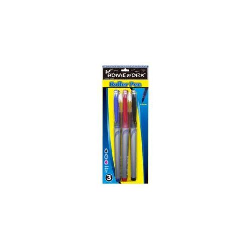 48 Pieces of Roller Pens - 3 Pk - Black,blue,red Ink