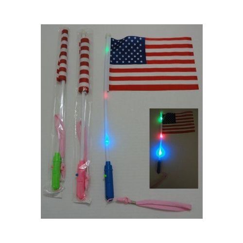 480 Pieces 15.5" 3led Wand With Flag - 4th Of July