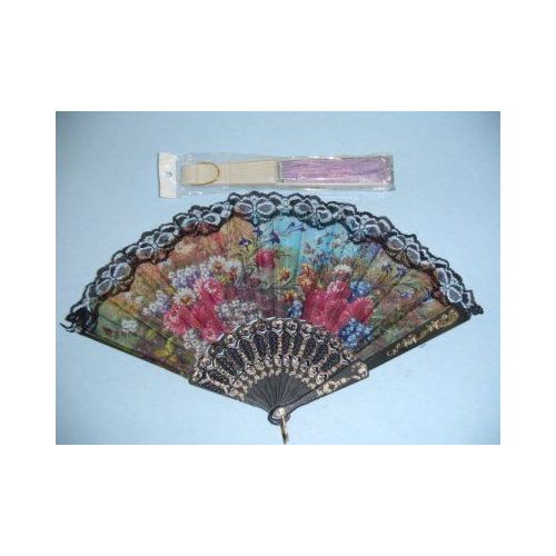 200 Pieces of Folding Fan With Lace