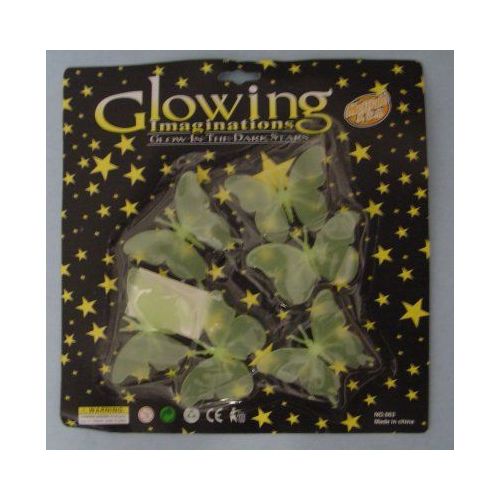 72 Pieces of Glow In The Dark ButterflieS-Clear