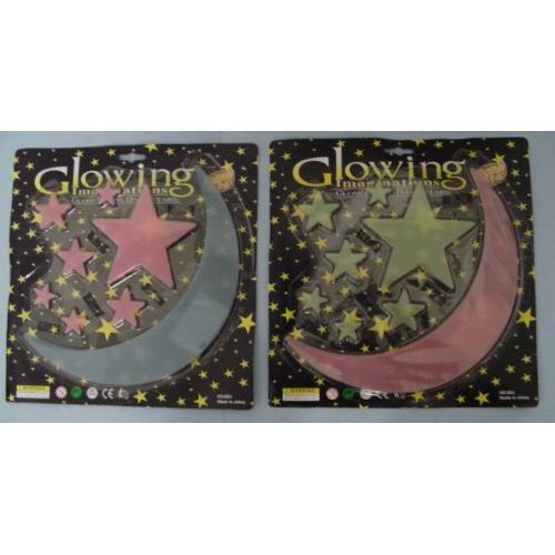 72 Pieces Glow In The Dark Moon And StarS-Colors - Stickers