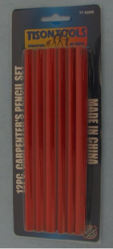12 Packs 12pc 7" Flat Carpenters Pencil - Hardware Miscellaneous