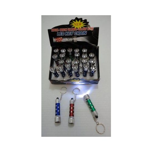 288 Pieces 2.5" Mini Sparkle 5 Led Light Key Chain - Key Chains