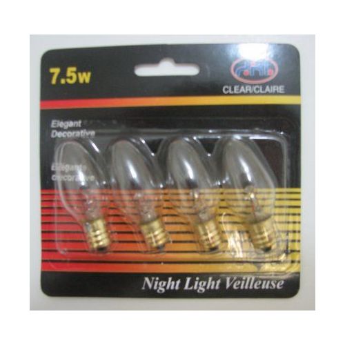 48 Pieces of 4pk 7.5 Watt Night Light Bulbs