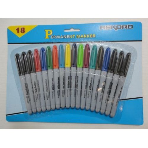 72 Wholesale 18pc Colored Marker Set
