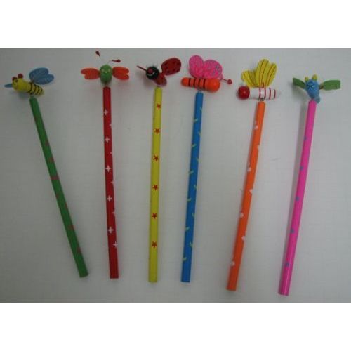 36 Pieces of Printed Pencil With Assorted 3d Springing Topper