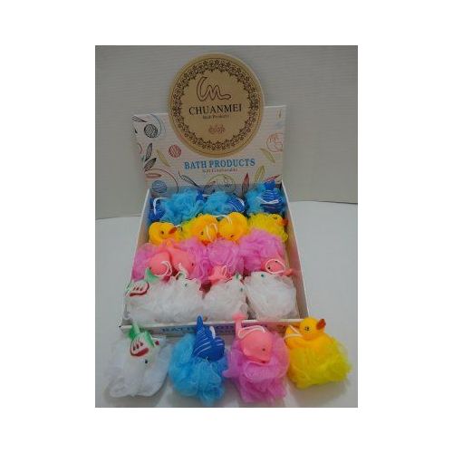 120 Pieces of Bath Sponge With Squeaky Water Toy