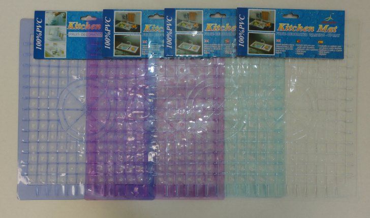 48 Pieces Clear Sink Mat Assorted Tints - Kitchen Gadgets & Tools