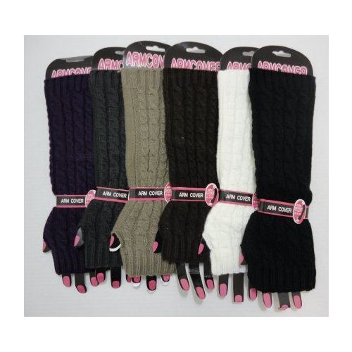 120 Wholesale Arm WarmerS-Solid Color Knit