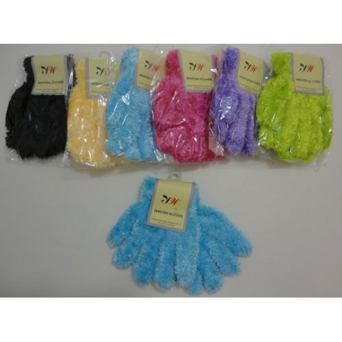 144 Pairs of Kids Solid Color Chenille Gloves