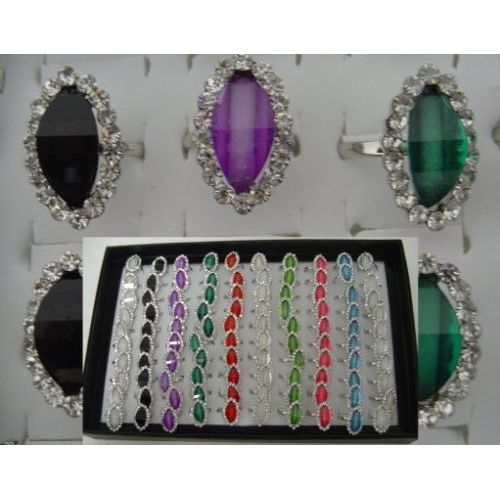 200 Pieces of Adjustable RinG-Oval Shaped With 18 Stones