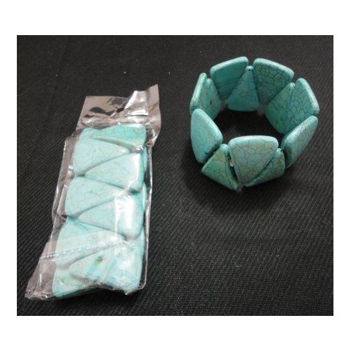 72 Pieces BraceleT-1.25" Wideturquoise Sharktooth - Bracelets