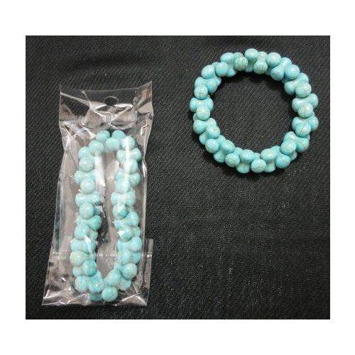 72 Pieces BraceleT-Turquoise 3pt Beads - Bracelets