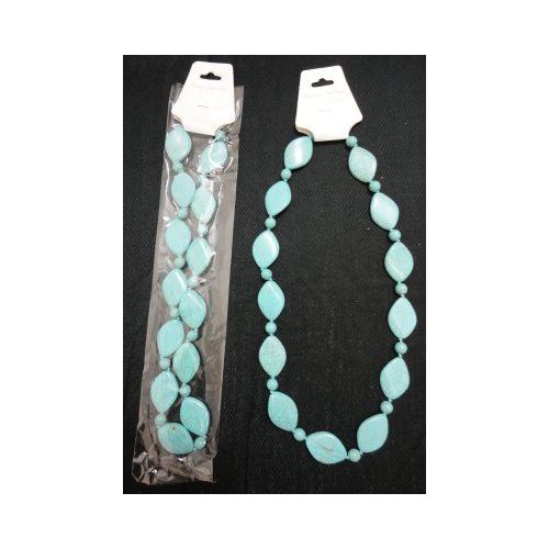 72 Pieces of NecklacE-Turquoise Flat Oval Beads