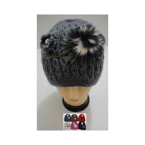 72 Pieces of Hand Knitted Fashion HaT--1 Flower & Fur