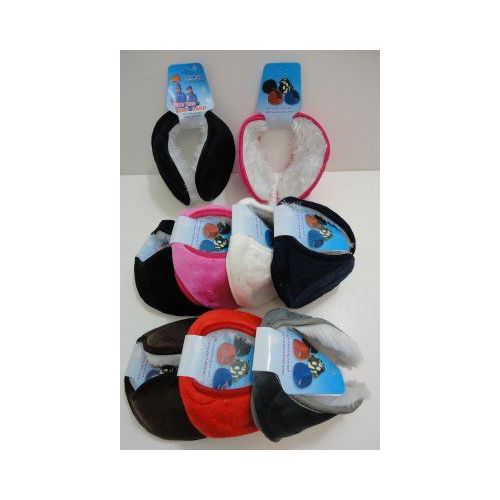 144 Pieces of Earmuffs With Fur InsidE--Solid Color