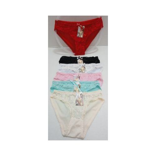 144 Pieces Ladies PantieSLace Front & Rippled Edge Womens Panties