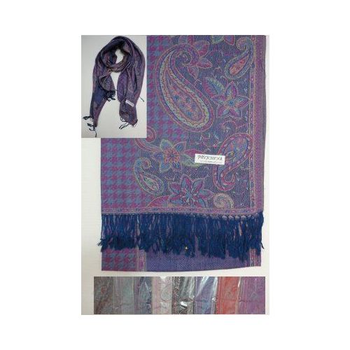 72 Pieces Pashmina With FringE--Houndstooth & Paisley - Winter Pashminas and Ponchos