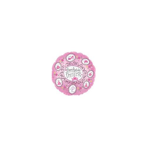 100 Wholesale Mylar 18" Ds - Happy Birthday Princess Pink