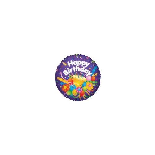 100 Wholesale Mylar 18" Ds - Happy Birthday With Cake