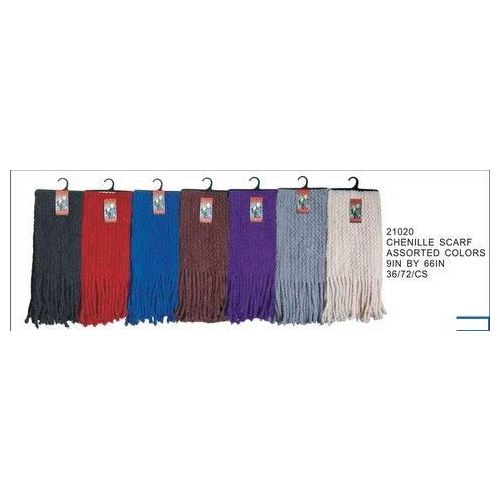 72 Pieces Chenille Scarf - Winter Scarves