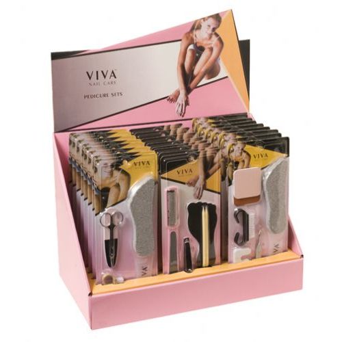 96 Wholesale Pedicure Sets In Display Box