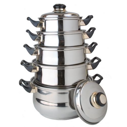 4 Pieces of 10 Pc Stainless Steel Cooking Set With Lids