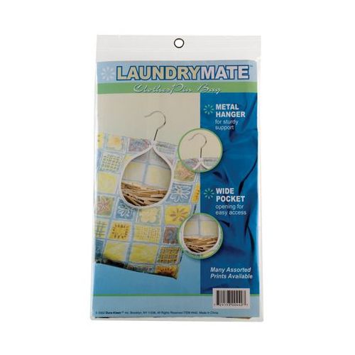 144 Pieces of Laundry Mate Fabric Clothes Pin Bag