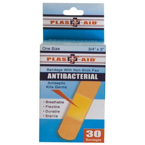 72 Pieces Item# 990 30 Count Antibacterial Bandages - First Aid and Bandages