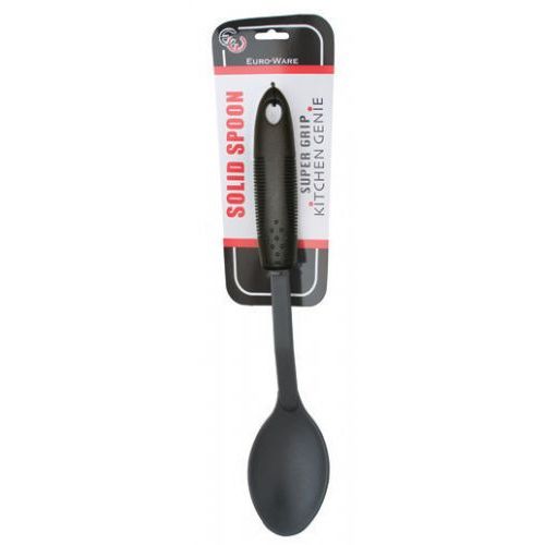 48 Wholesale Nylon Solid Spoon With Rubber Grip Handle